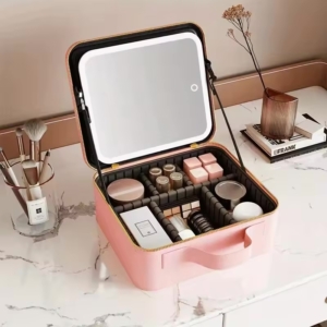 OBOX Makeup Bag with Led Mirror, 10 Inch Portable