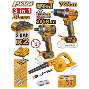 Ensemble 3 Pièces Perceuse